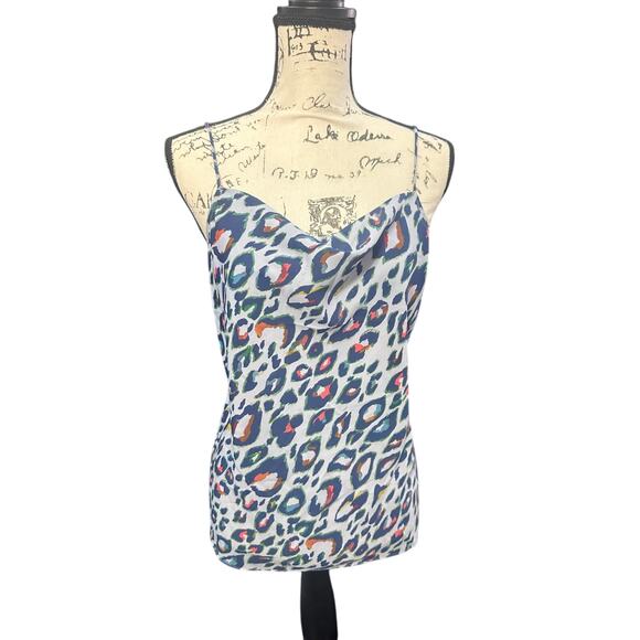 Nine West Abstract Leopard Print Cami Top - Size M - Picture 1 of 10